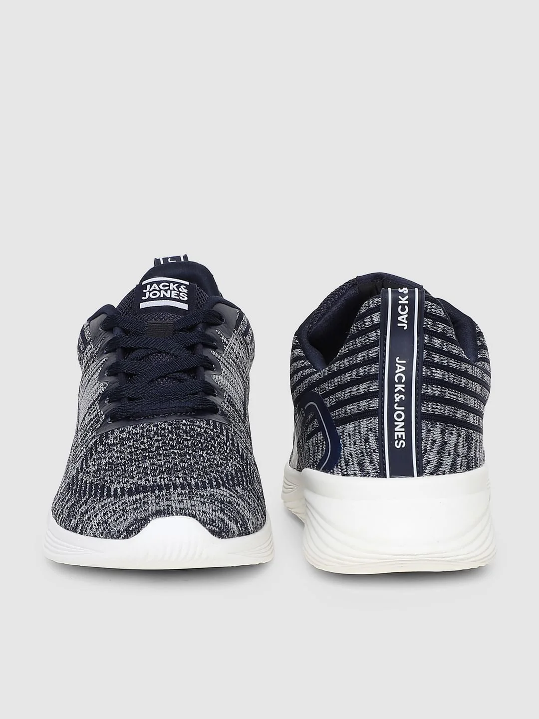 Blue Self-Design Sneakers - Image 2