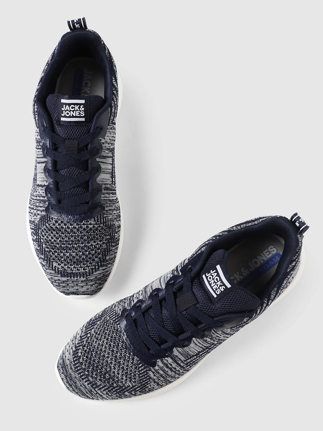 Blue Self-Design Sneakers - Image 4