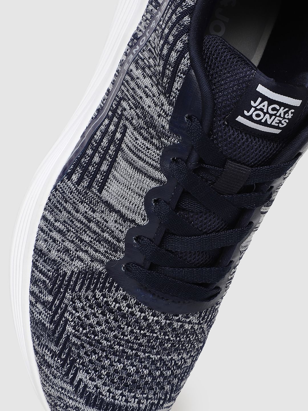 Blue Self-Design Sneakers - Image 5