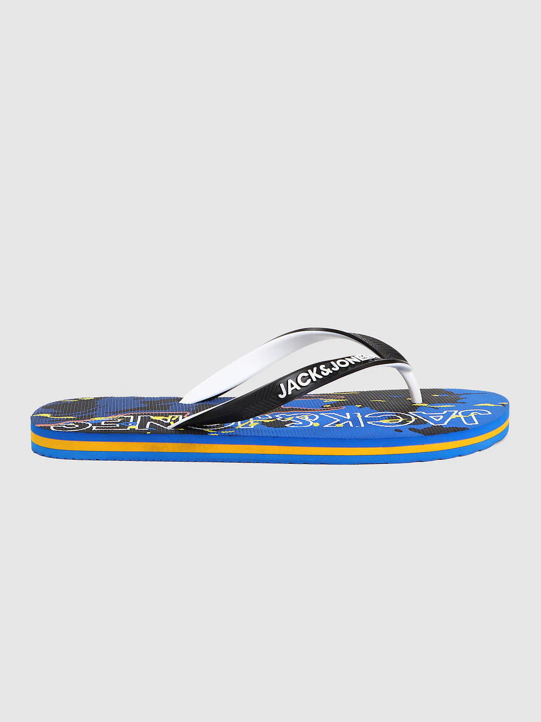 Blue Abstract Print Flip Flops - Image 2