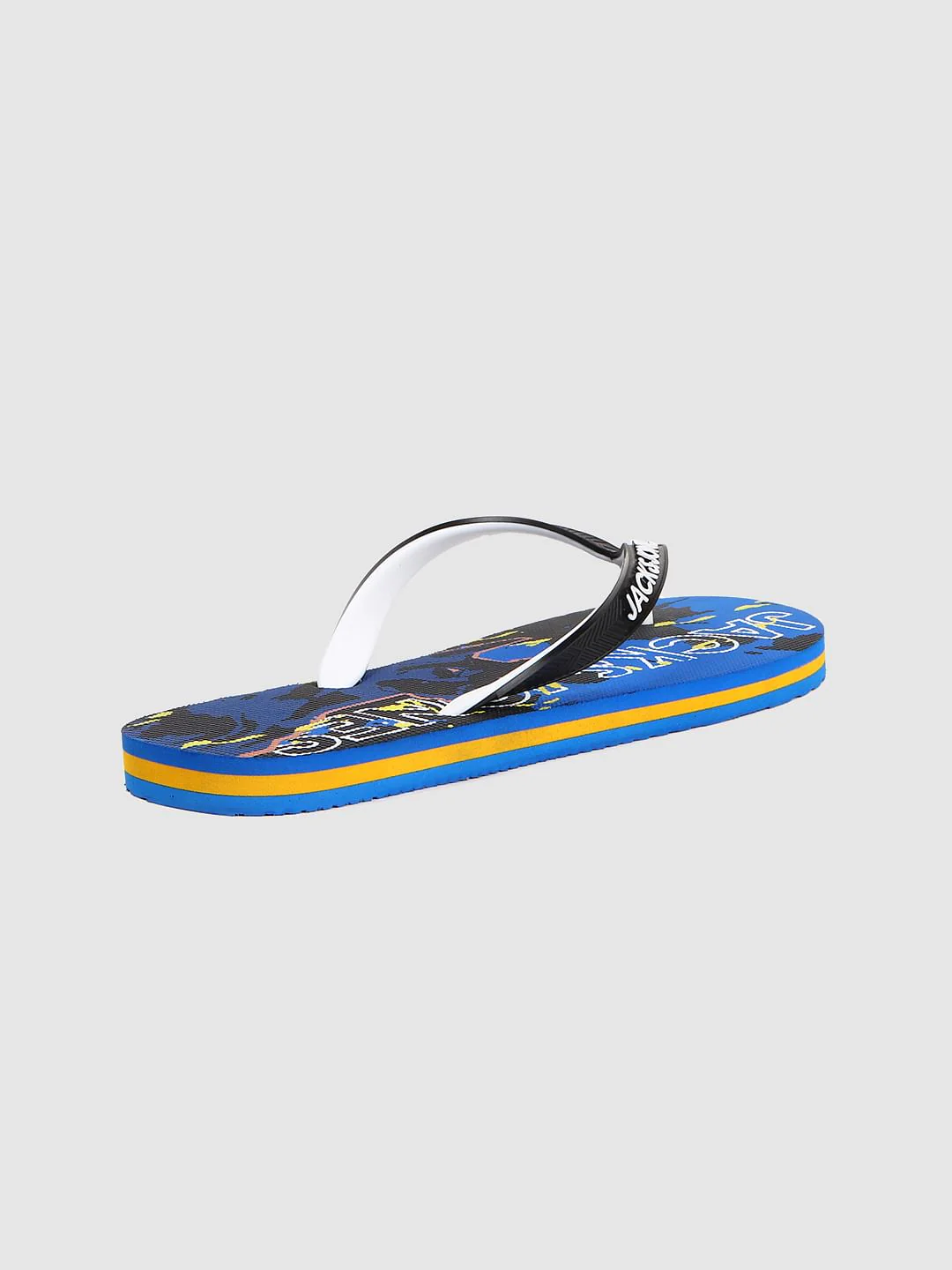 Blue Abstract Print Flip Flops - Image 4