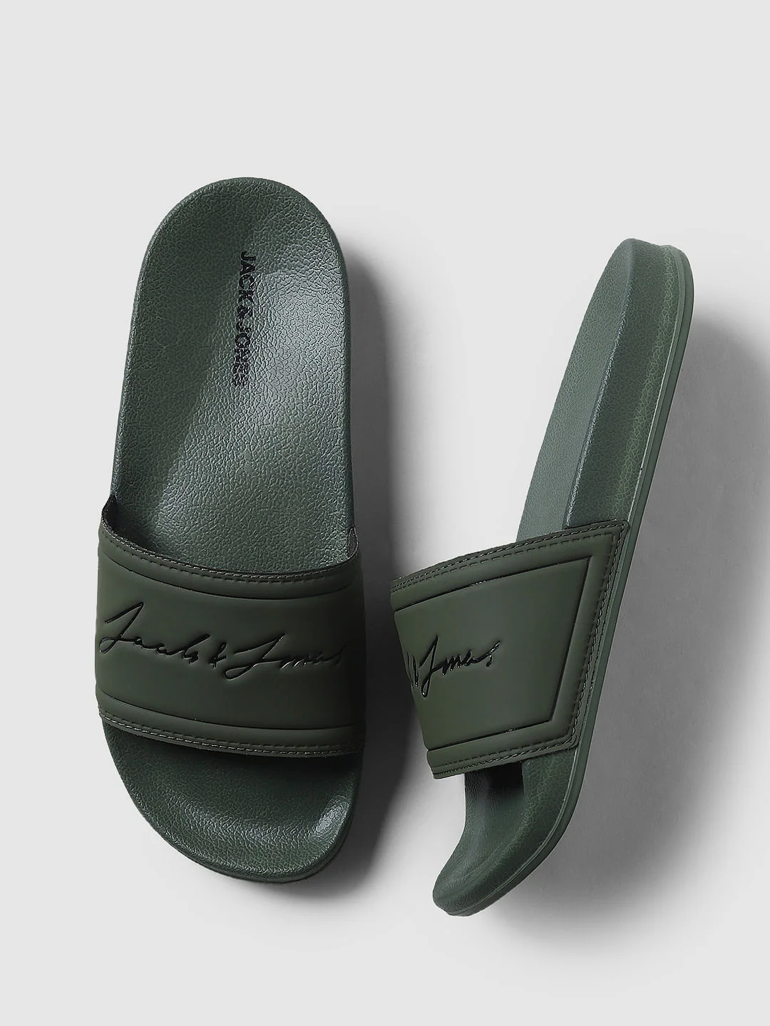 Green Logo Print Sliders - Image 2