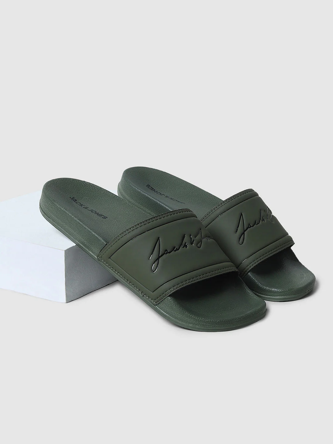 Green Logo Print Sliders - Image 8