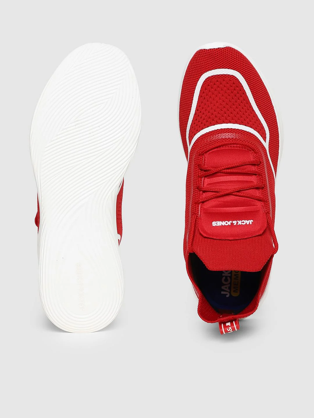 Red Lace-Up Sneakers - Image 3