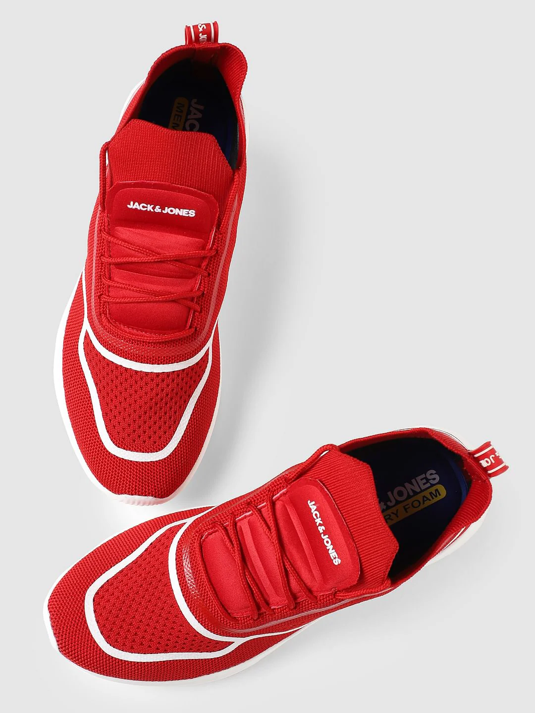 Red Lace-Up Sneakers - Image 4