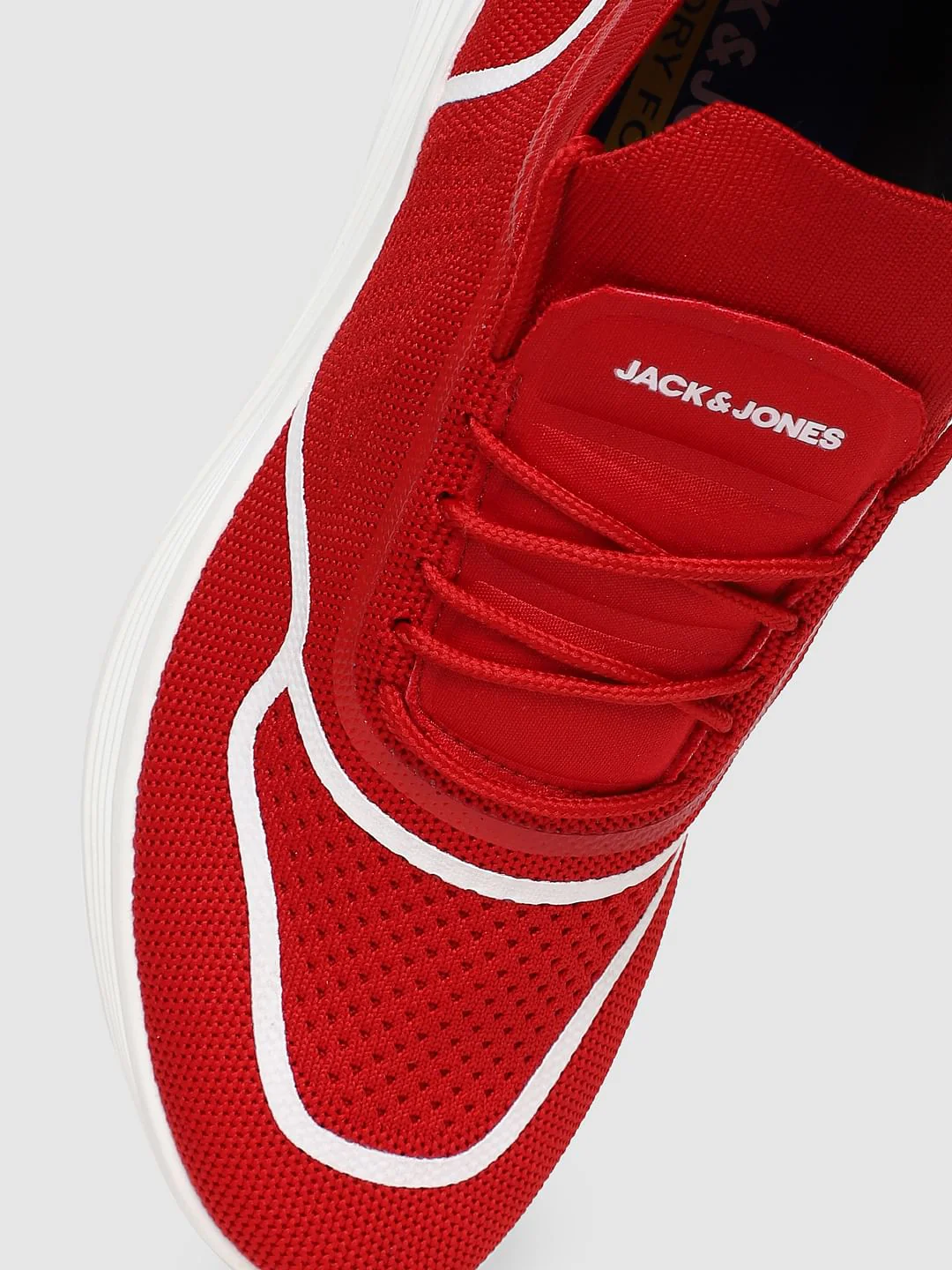 Red Lace-Up Sneakers - Image 5