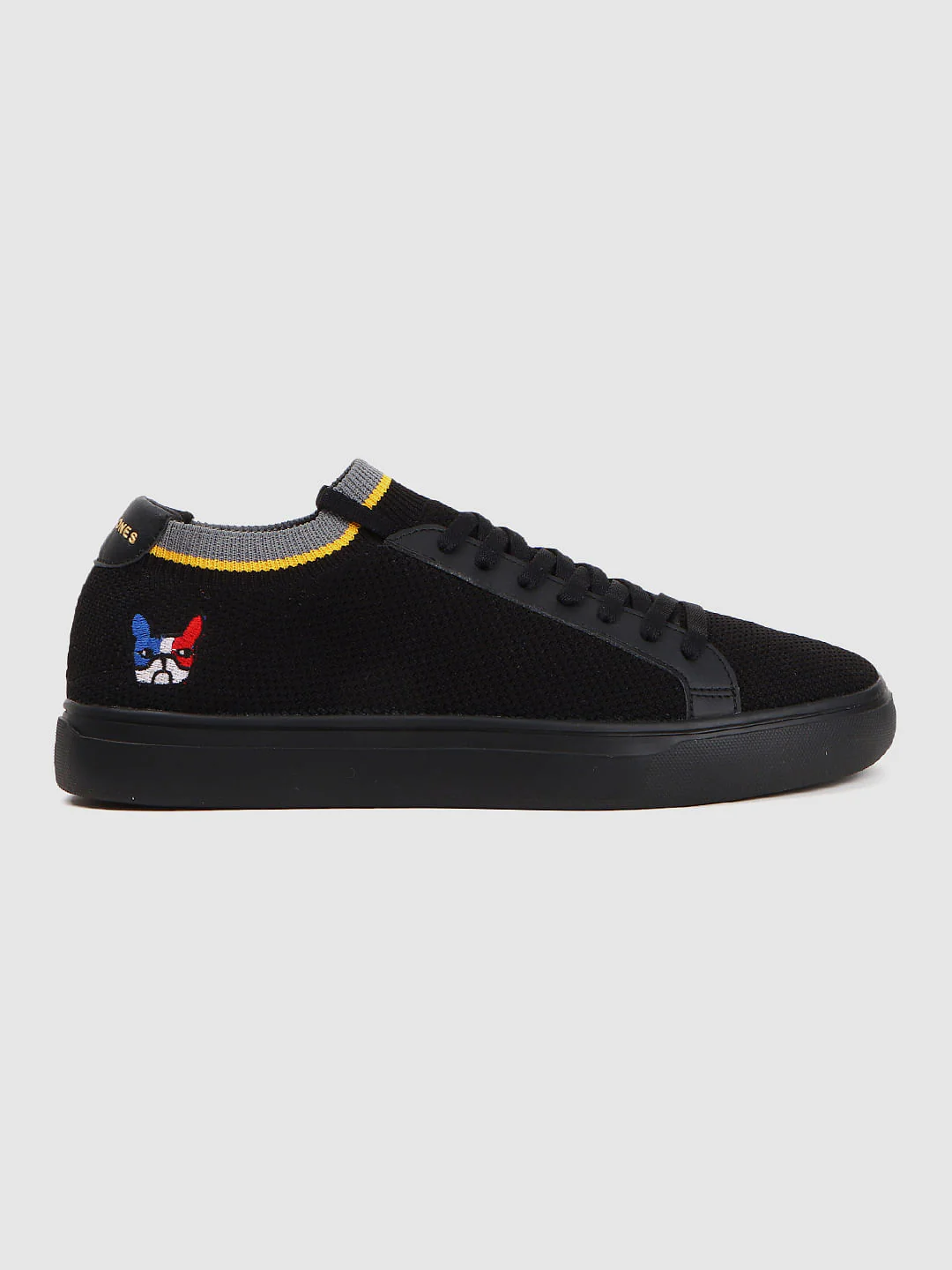 Black Graphic Print Knit Sneakers - Image 2