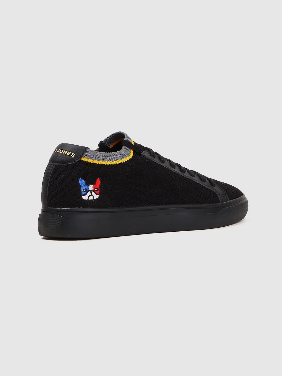 Black Graphic Print Knit Sneakers - Image 4