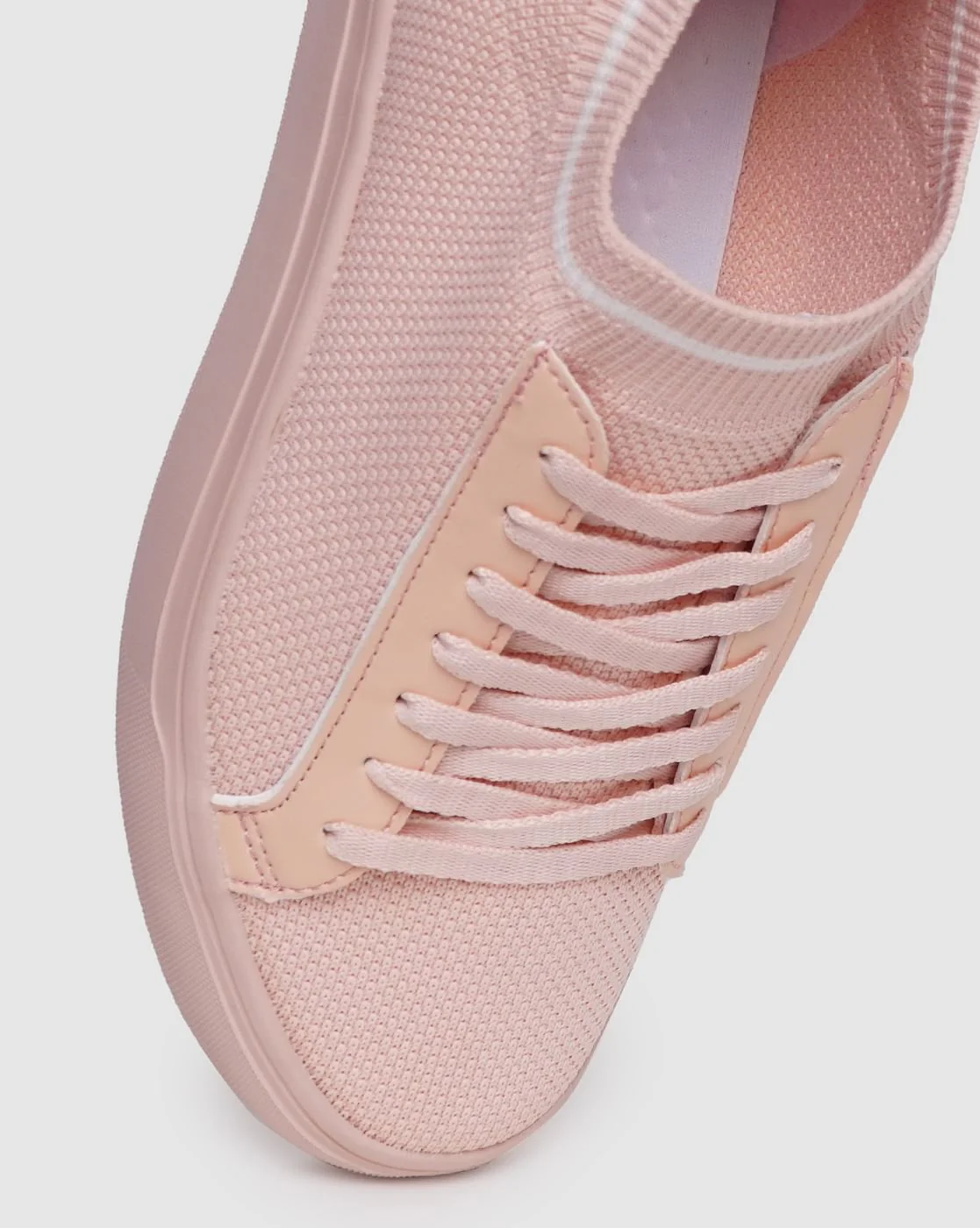 Pink Lace Up Sneakers - Image 6
