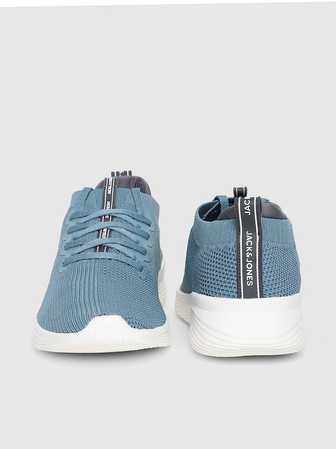 Blue Stretch Knit Sneakers - Image 2