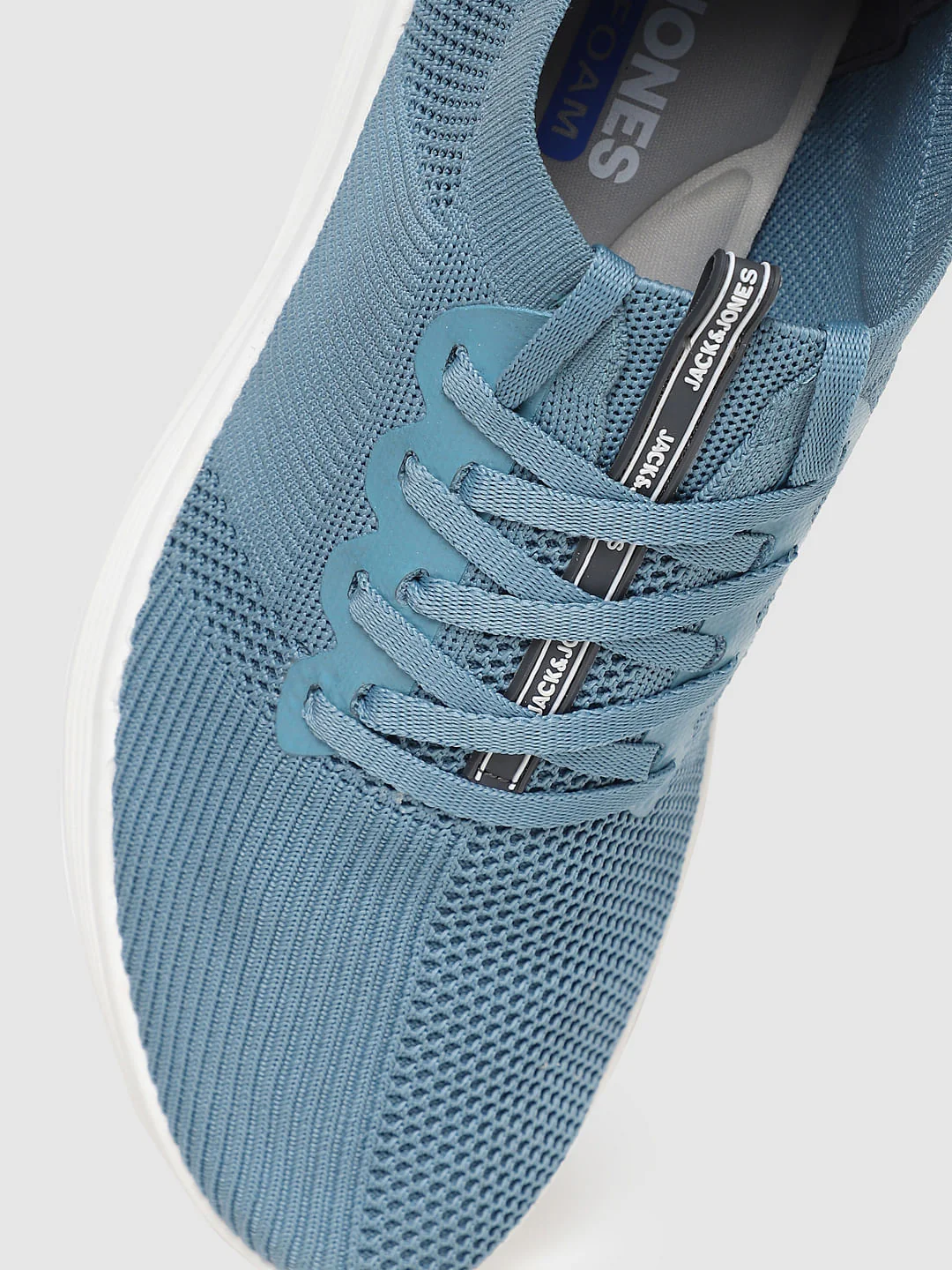 Blue Stretch Knit Sneakers - Image 5