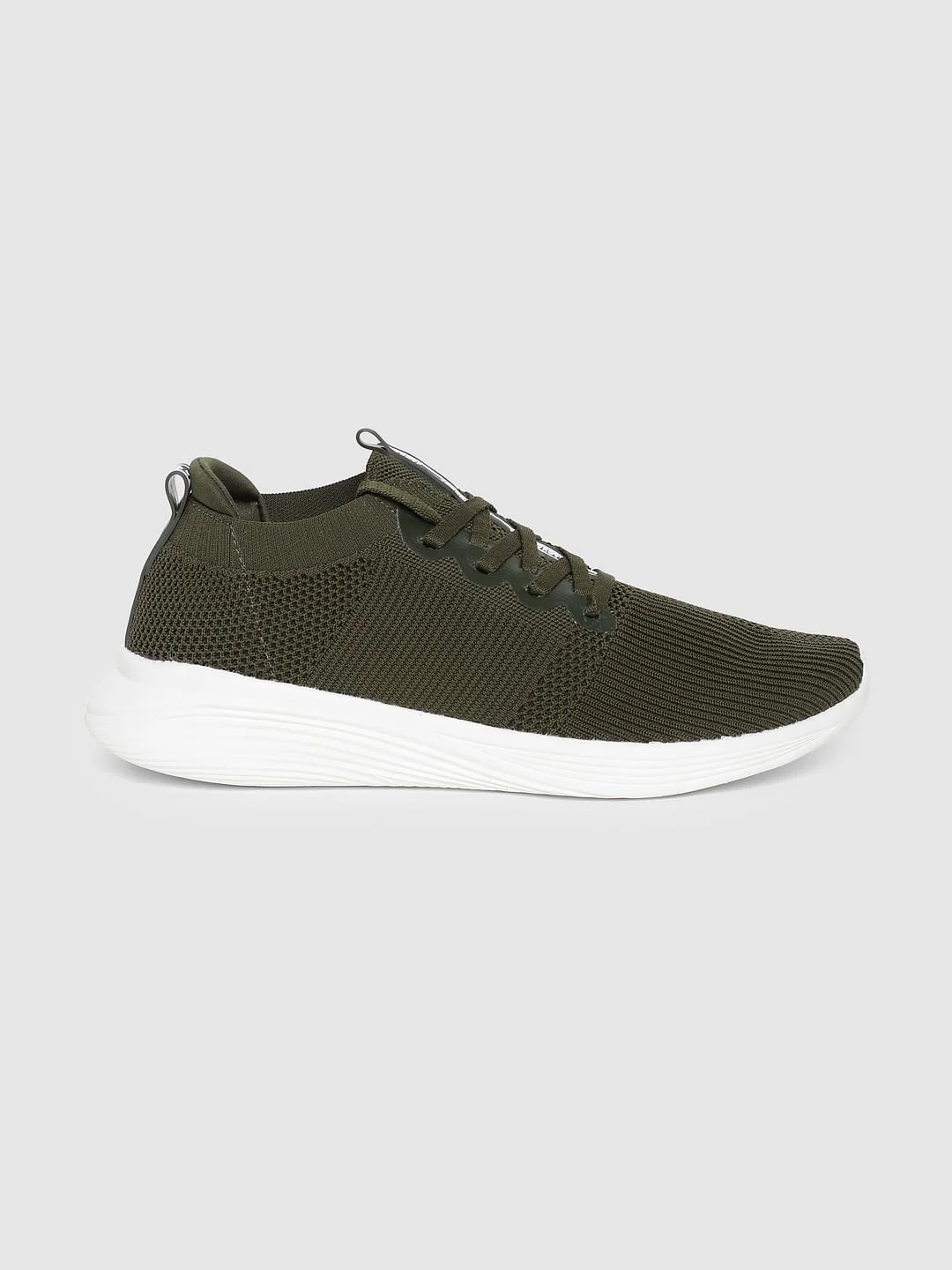 Green Stretch Knit Sneakers