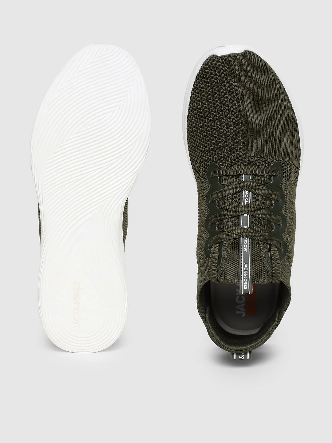 Green Stretch Knit Sneakers - Image 3