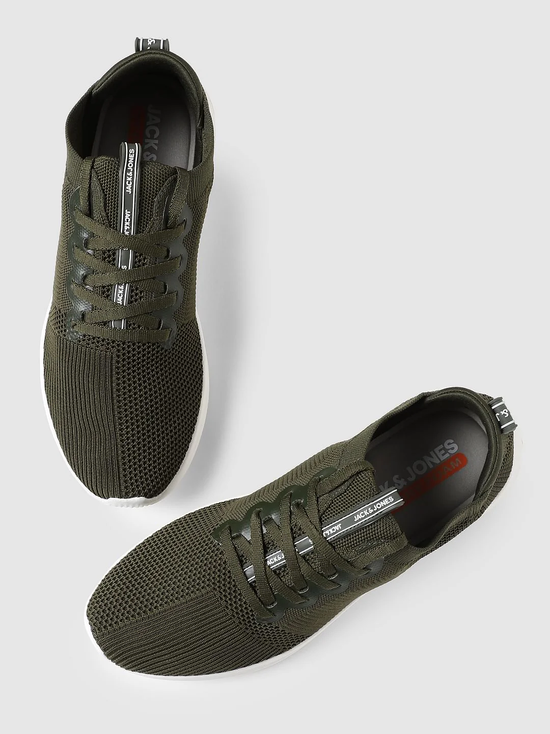 Green Stretch Knit Sneakers - Image 4