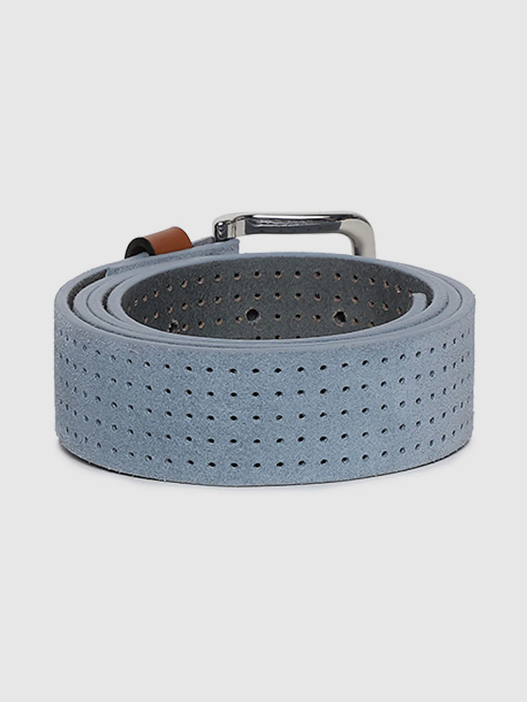Blue Patterned Leather Belt - Image 2