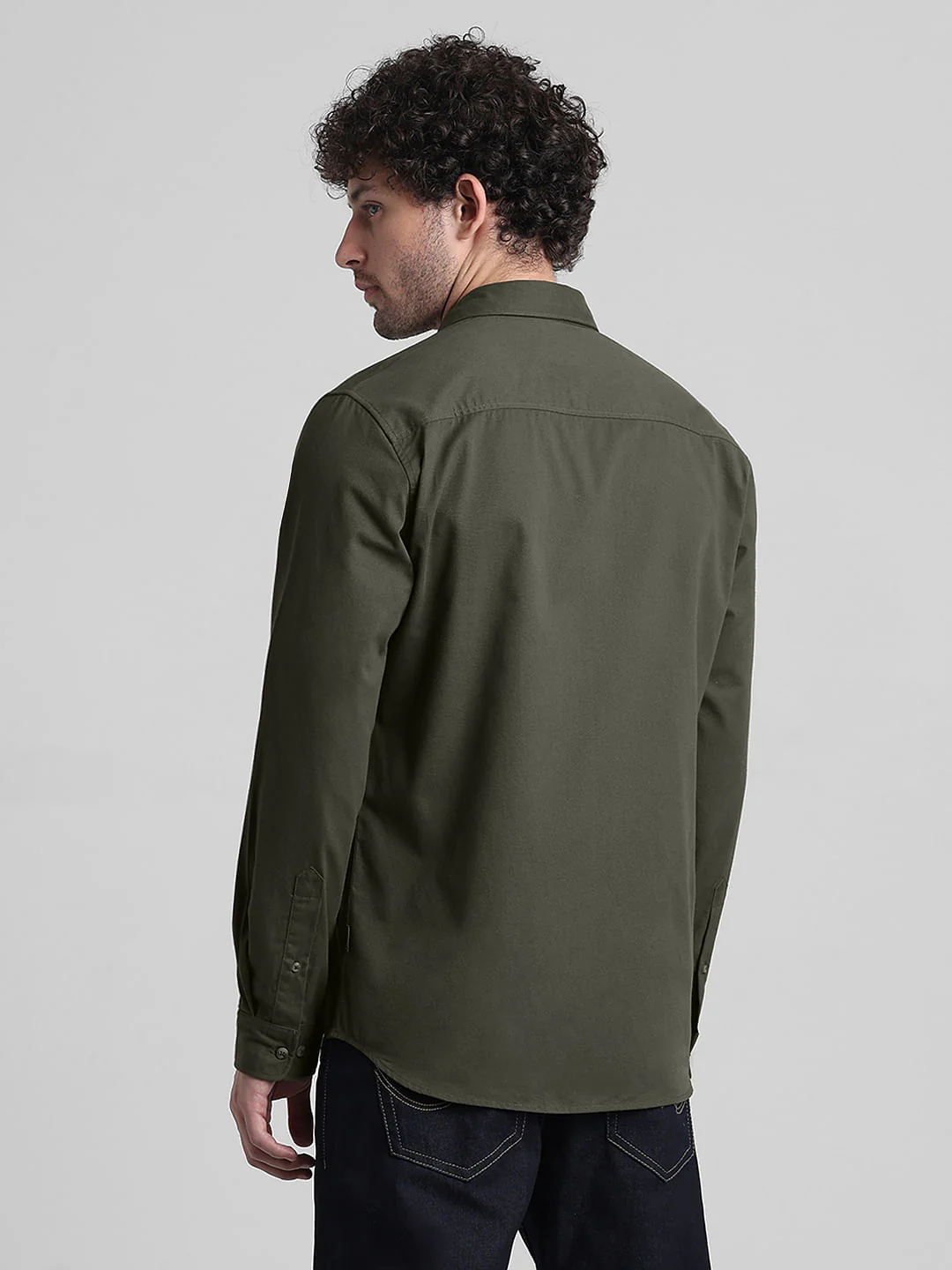 Green Patch Pocket Cotton Shirt - Image 4