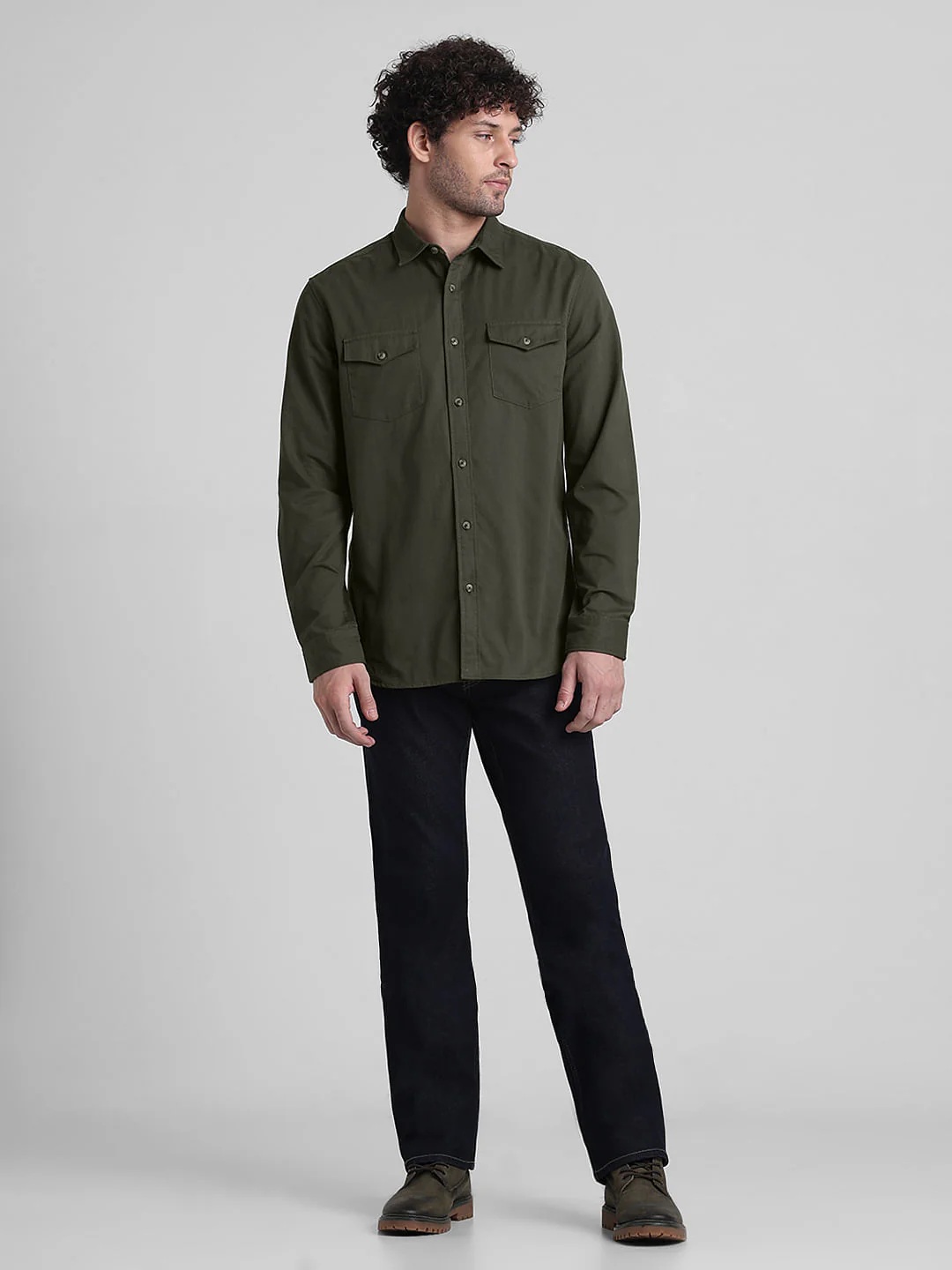 Green Patch Pocket Cotton Shirt - Image 6