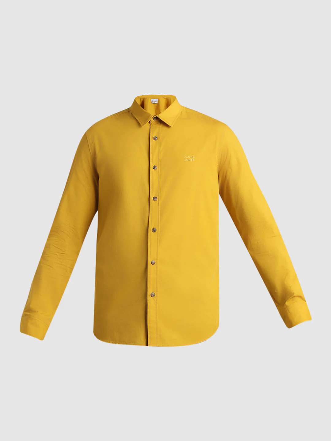 Mustard Cotton Full Sleeves Shirt - Image 7