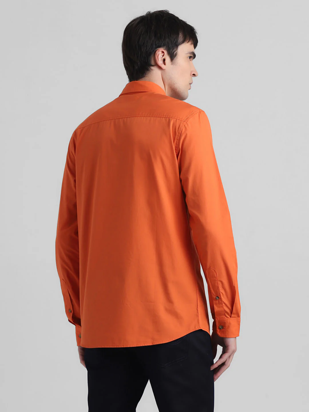 Red Cotton Weave Casual Shirt - Image 4