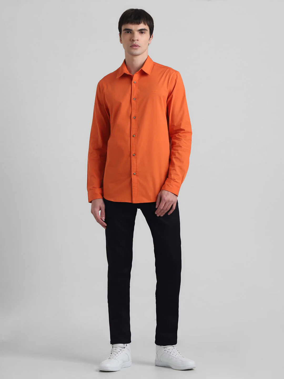 Red Cotton Weave Casual Shirt - Image 6