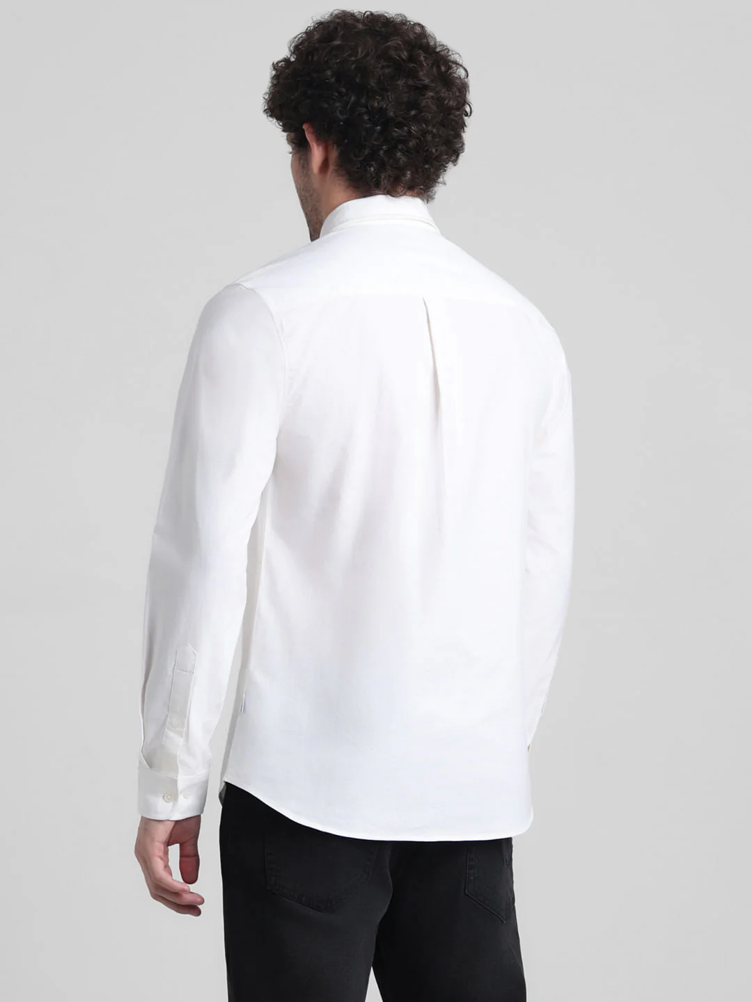 White Cotton Full Sleeves Shirt - Image 4