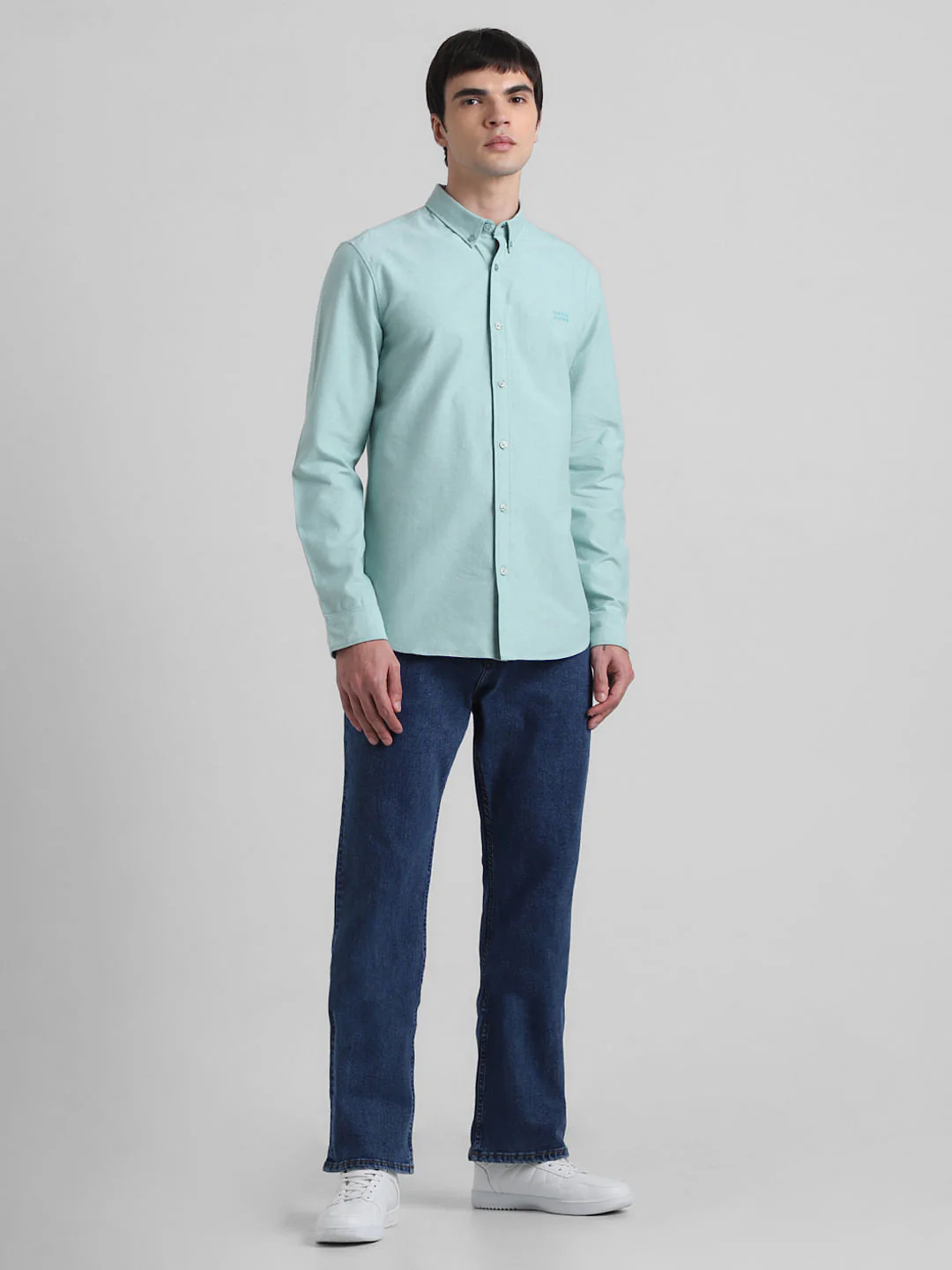 Green Cotton Full Sleeves Shirt - Image 6