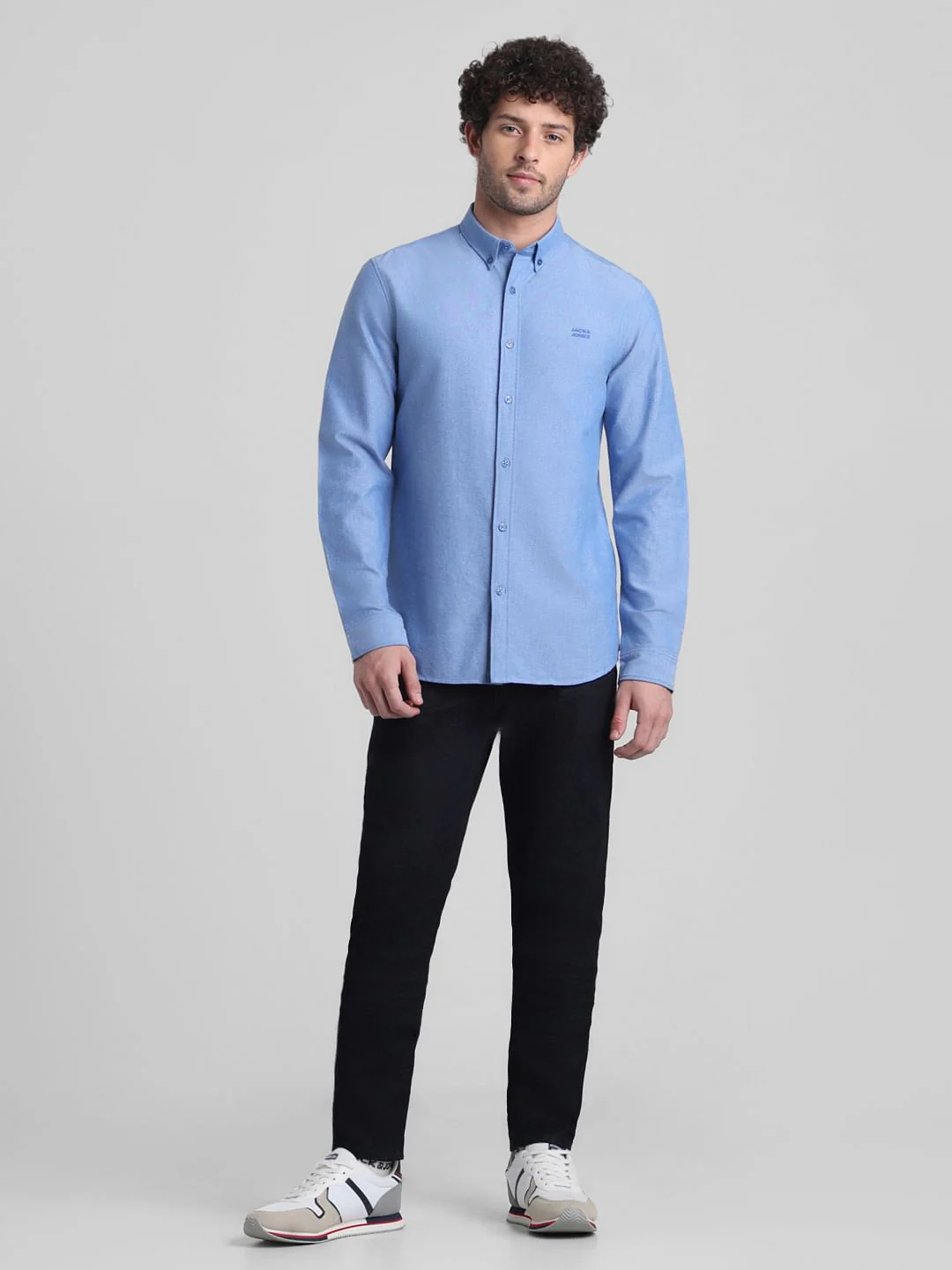 Blue Cotton Full Sleeves Shirt - Image 6