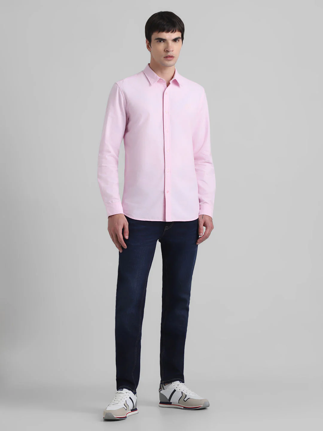 Light Pink Cotton Full Sleeves Shirt - Image 6