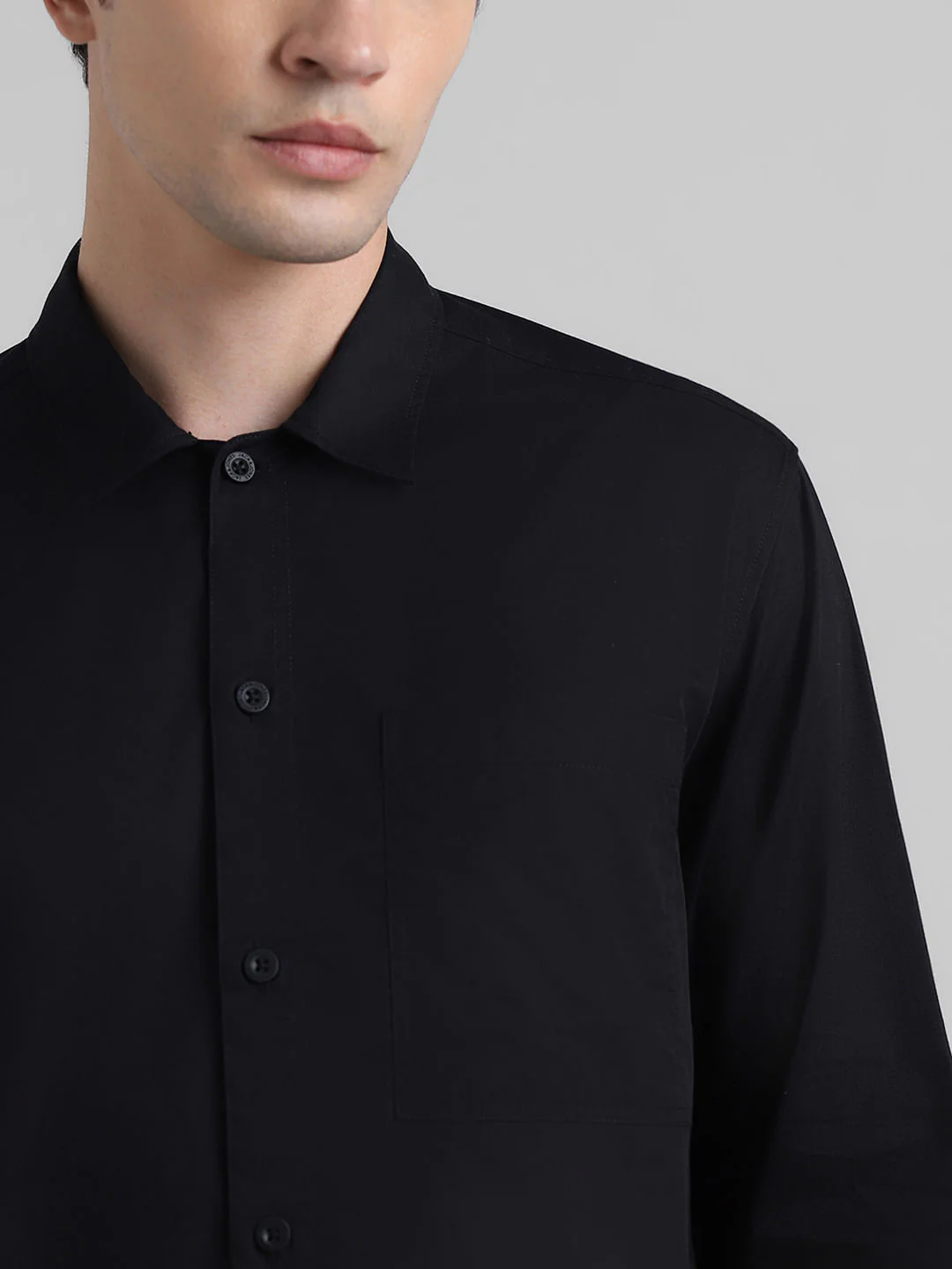 Black Graphic Print Full Sleeves Shirt - Image 5