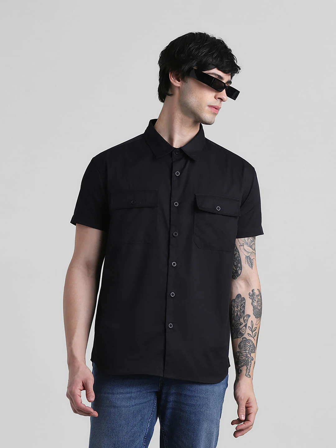 Black Drop Shoulder Shirt