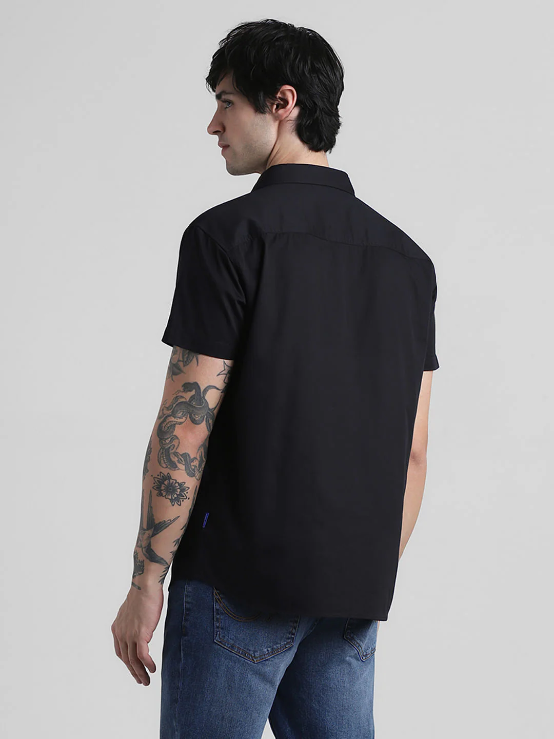 Black Drop Shoulder Shirt - Image 4