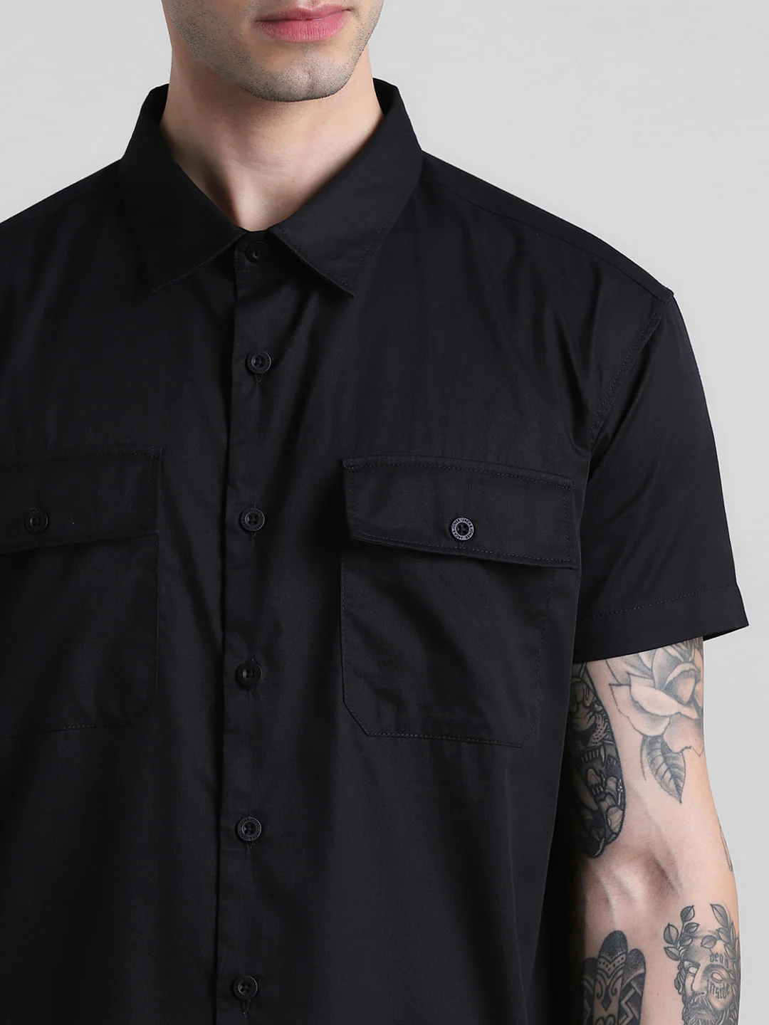Black Drop Shoulder Shirt - Image 5