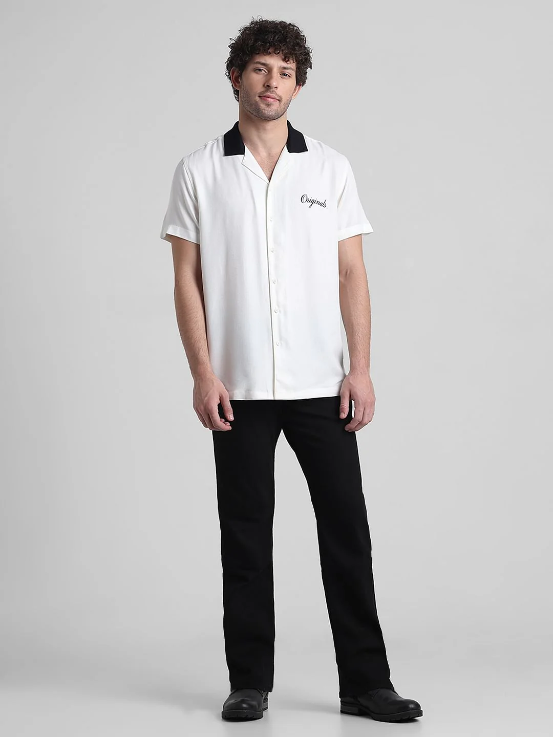 White Printed Short Sleeve Shirt - Image 7