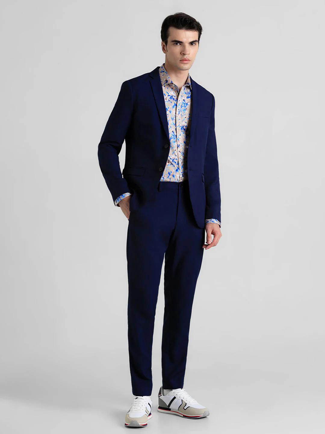 Navy Blue Mid Rise Twill Blazer - Image 6