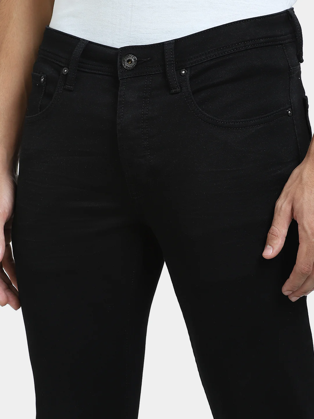 Black Low Rise Glenn Slim Fit Jeans - Image 5