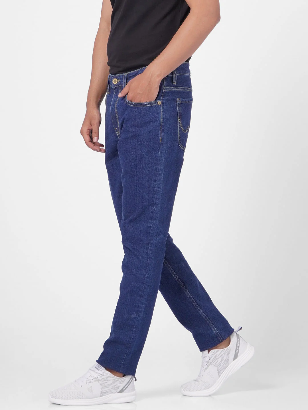 Dark Blue Low Rise Glenn Slim Fit Jeans - Image 3