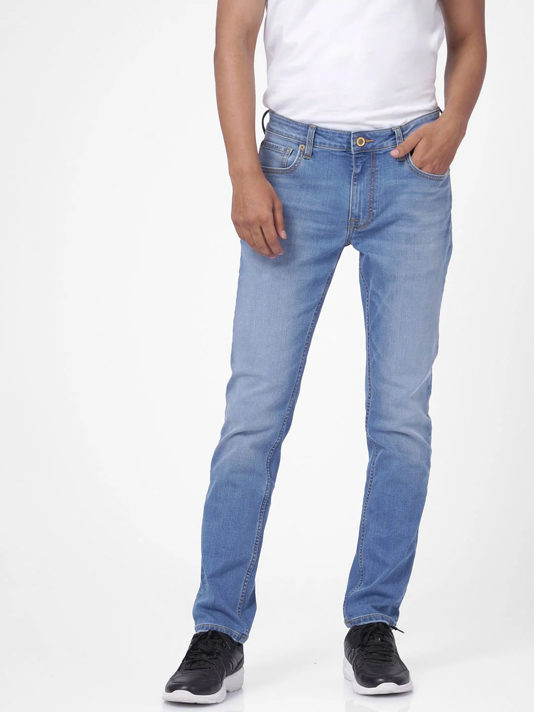 Light Blue Low Rise Ben Skinny Jeans - Image 2