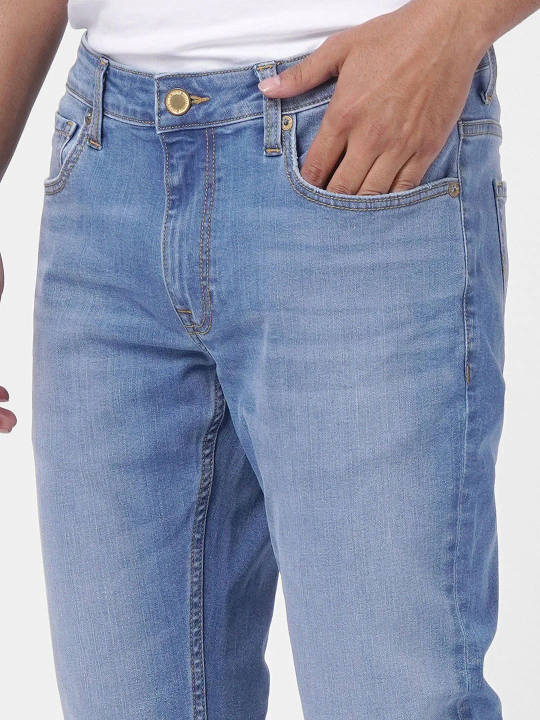 Light Blue Low Rise Ben Skinny Jeans - Image 5