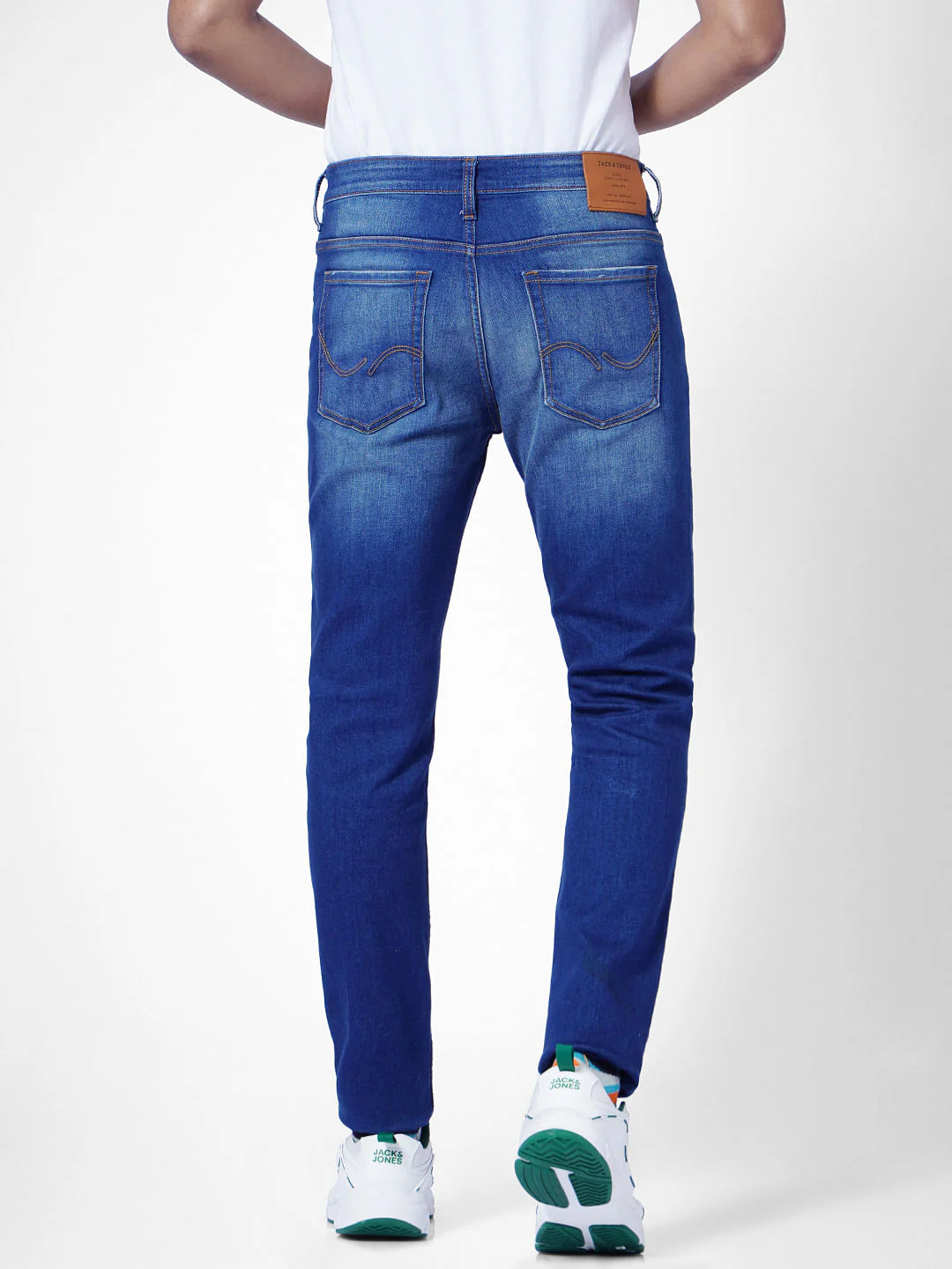 Blue Low Rise Distressed Glenn Slim Jeans - Image 4