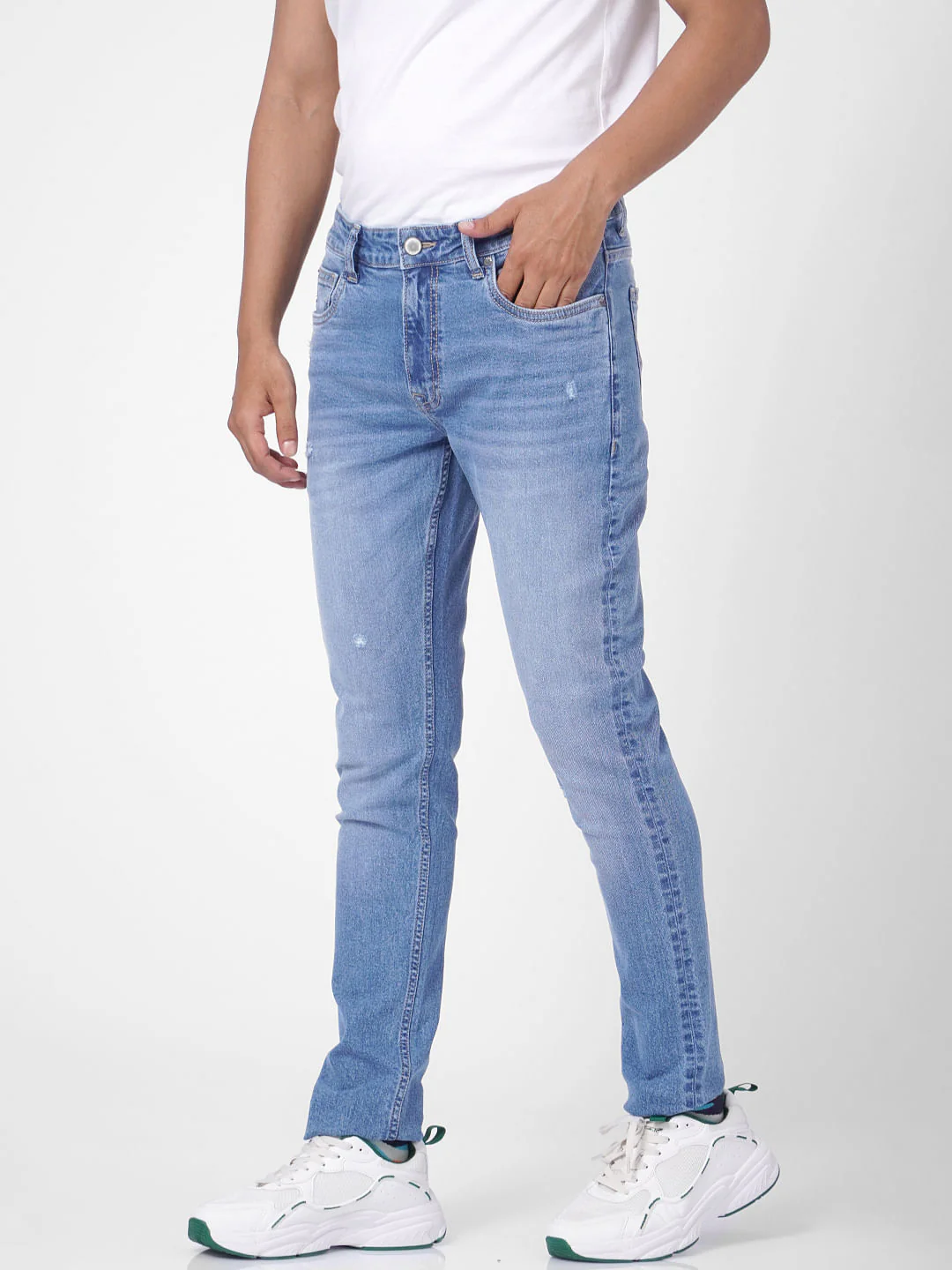 Light Blue Low Rise Liam Skinny Jeans - Image 3