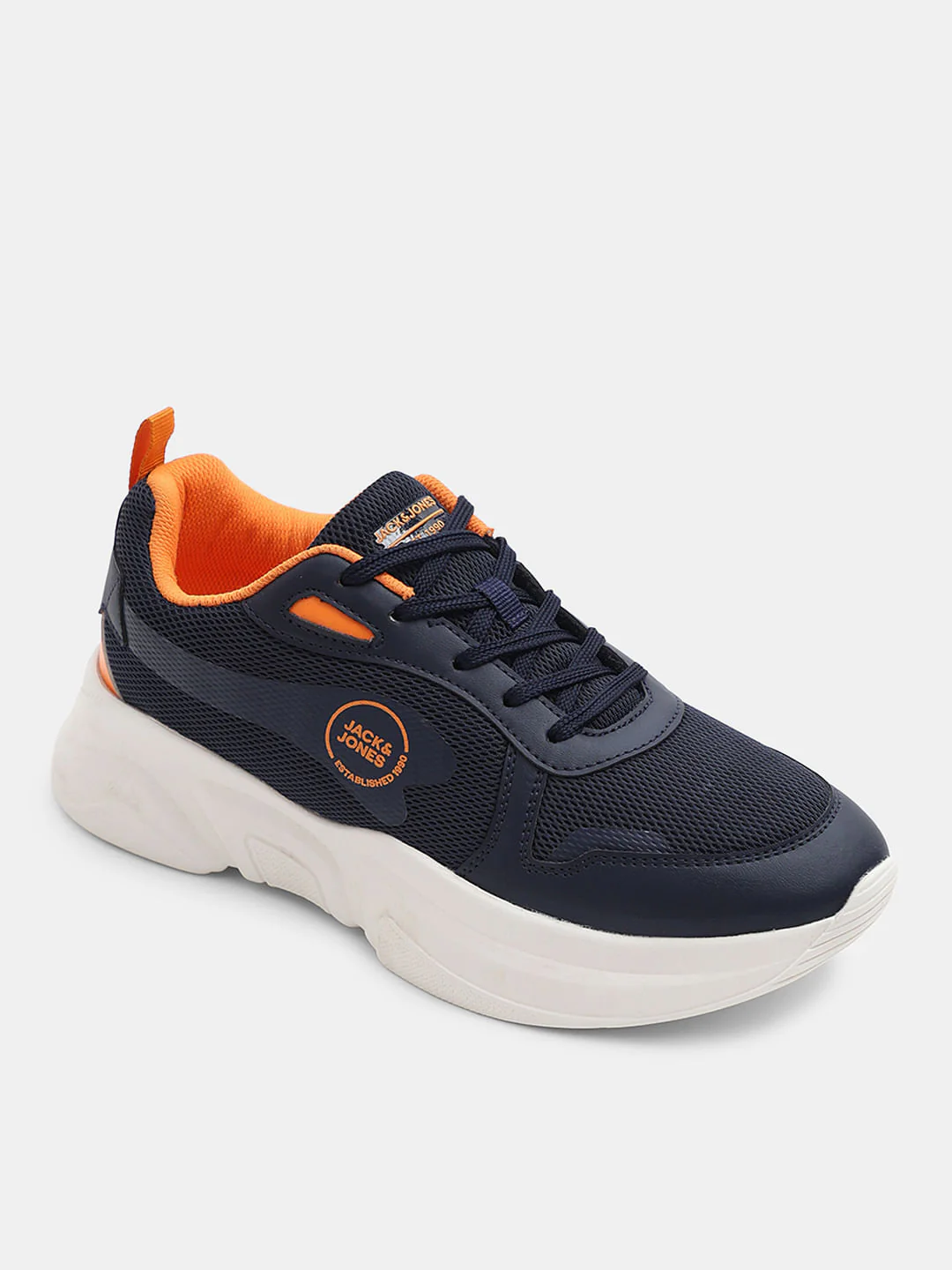 Navy Blue Colourblocked Chunky Sneakers - Image 4