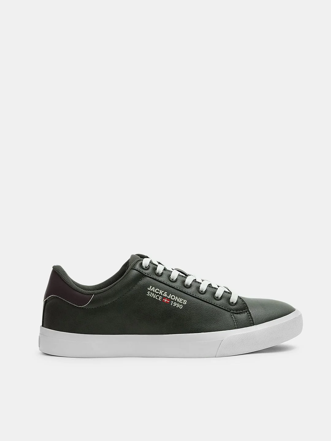 Olive PU Casual Sneakers - Image 2