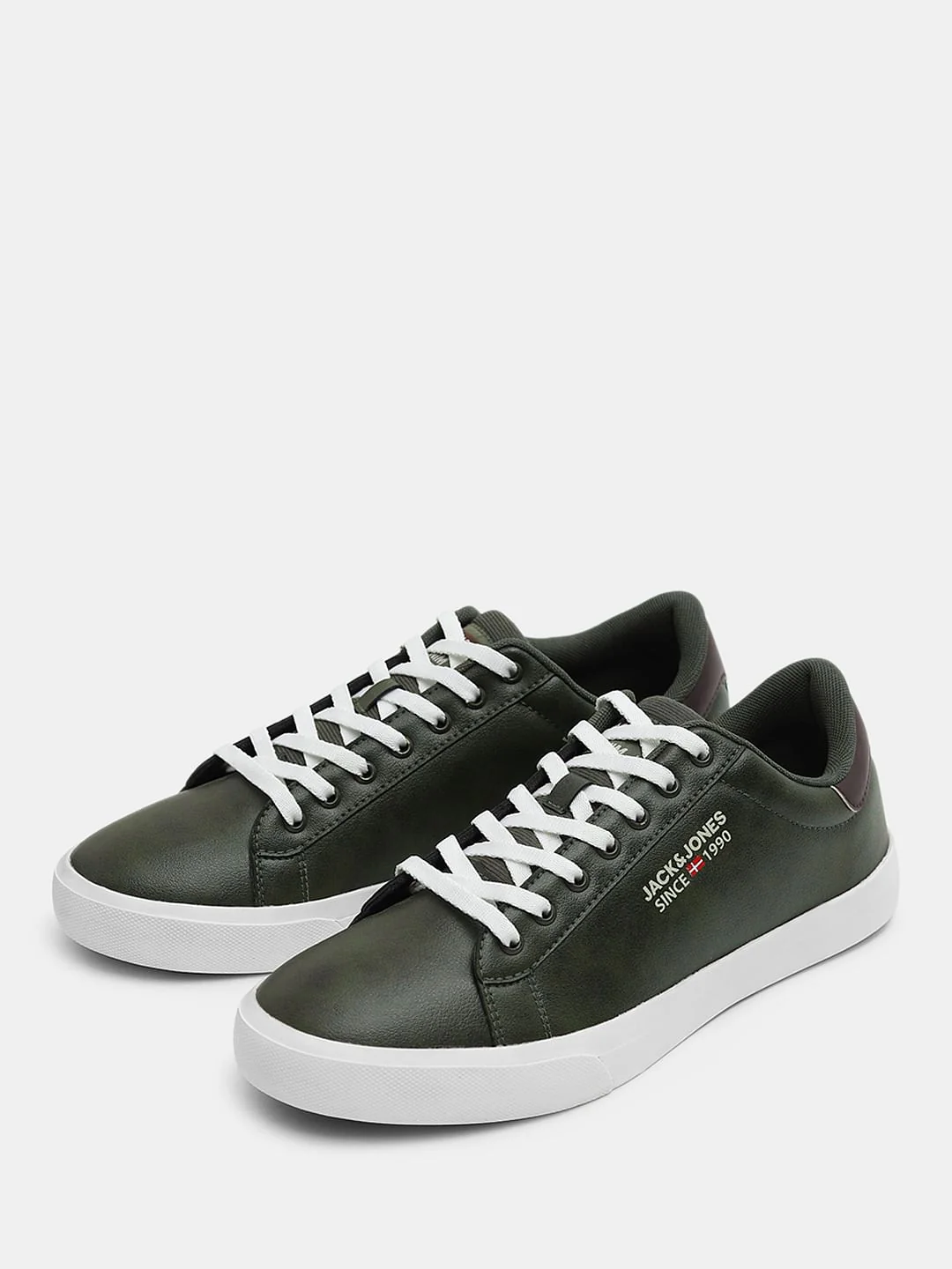 Olive PU Casual Sneakers - Image 6