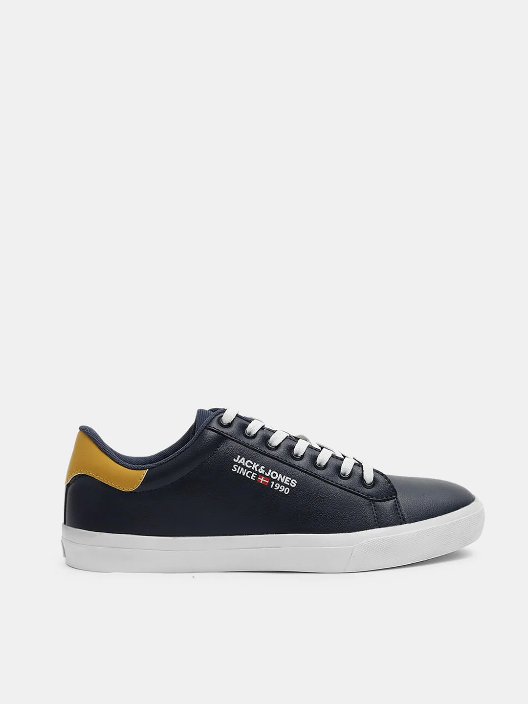 Navy Blue PU Casual Sneakers - Image 2