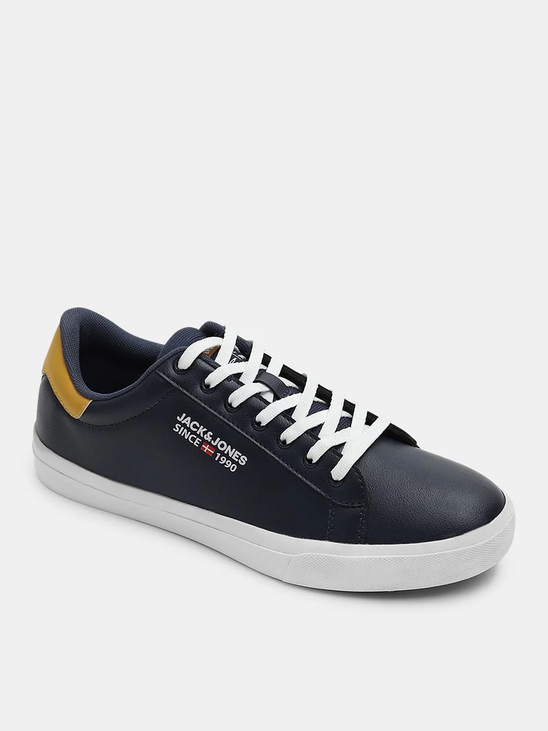 Navy Blue PU Casual Sneakers - Image 4