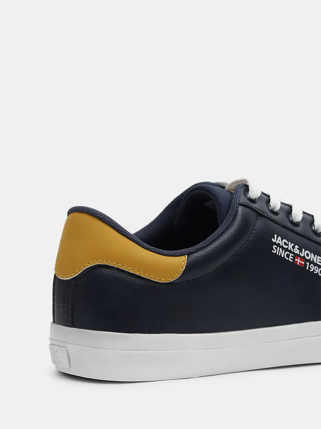 Navy Blue PU Casual Sneakers - Image 8