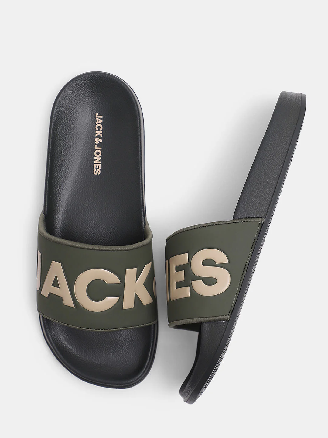 Green Logo Print Sliders - Image 3