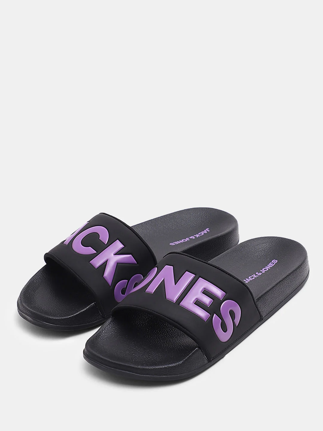 Black & Purple Logo Print Sliders - Image 6