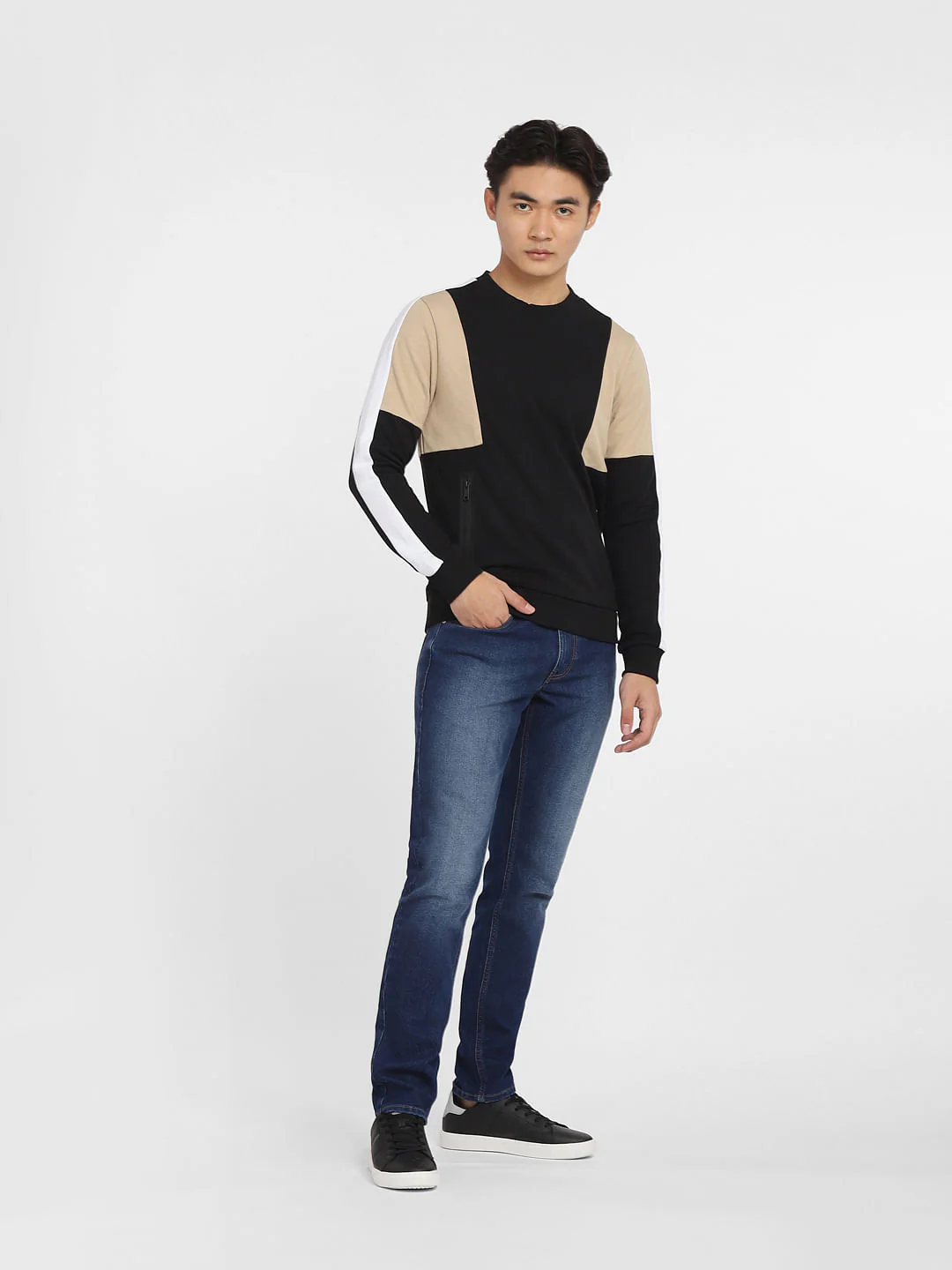Black Colourblocked Sweatshirt - Image 6