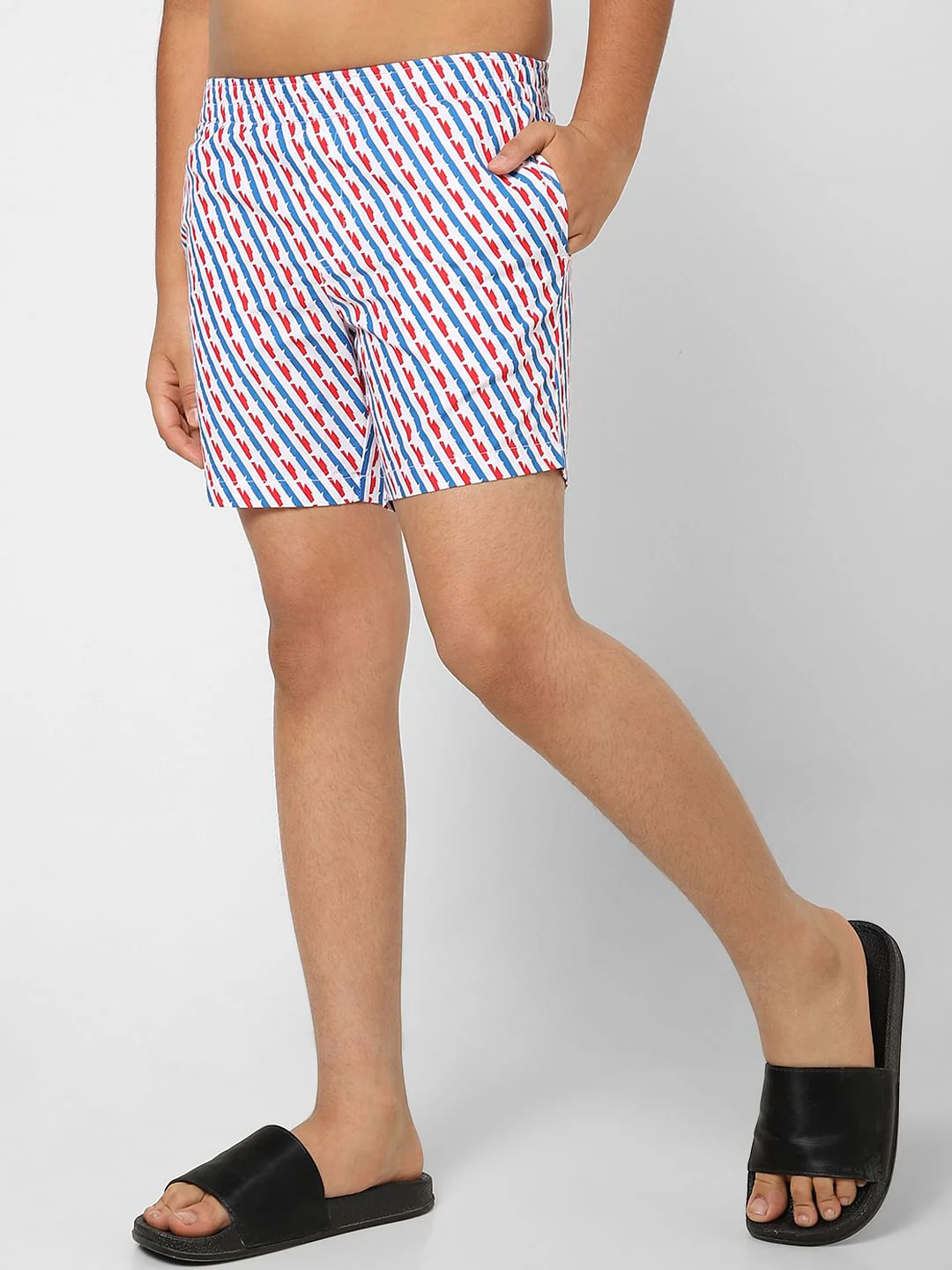Boys White Printed Boxets - Image 3